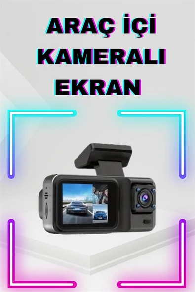 2 İnç Araç İçi Kameralı Ekran 1080P Full HD Kaliteli Hafıza Kart Destekli ürün görseli 1