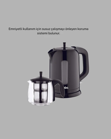Çaycı Cam Demlikli 1800W Güçlü ve Sıcak Tutmalı Elektrikli Çay Makinesi ürün görseli 1