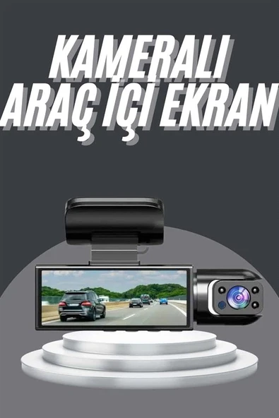 Video ve Fotoğraf Kaydedici Sürüş Kamerası Ön ve Arka Çift Kameralı ürün görseli 1