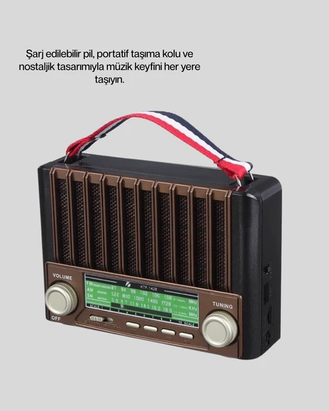 Güneş Enerjili Taşınabilir Radyo ve Bluetooth Hoparlör Çok Fonksiyonlu ürün görseli 1