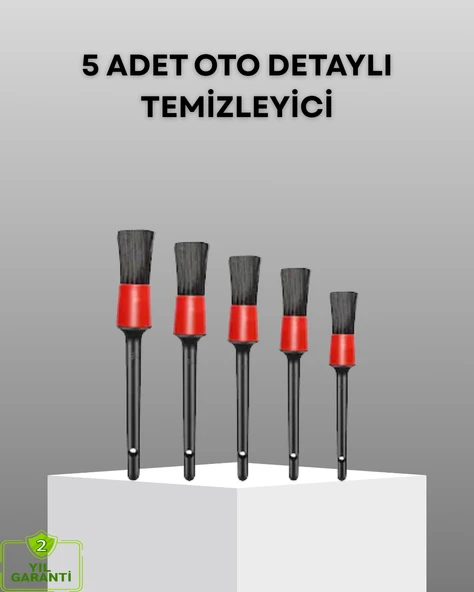 5 Parça Detay Temizlik Fırçası Seti Jant Motor Havalandırma İç Dış Temizlik ürün görseli 1