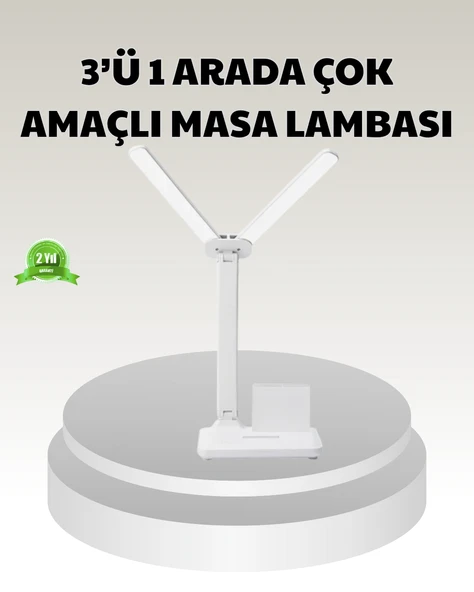 LED Işıklı Masa Lambası – Göz Yormayan, Kısılabilir ve Esnek Başlıklı ürün görseli 1