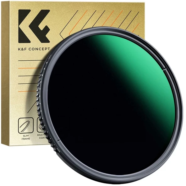 K&F 82mm Nano-D Serisi ND3-ND1000 Filtre (1.5-10 Stop) ürün görseli 1