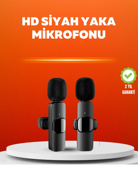 Çift Mikrofonlu Kablosuz Kayıt Seti iPhone Uyumlu Mini Mikrofon ürün görseli 1