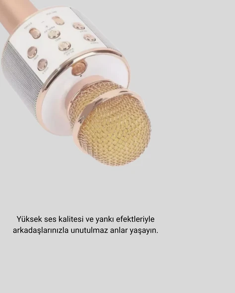 Bluetooth Karaoke Mikrofon Şarjlı Uzun Pil Ömürlü Çok Fonksiyonlu ürün görseli 1