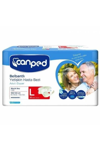 Canped Belbantlı Bez Büyük 30 Adet Hasta Bezi L ürün görseli 1