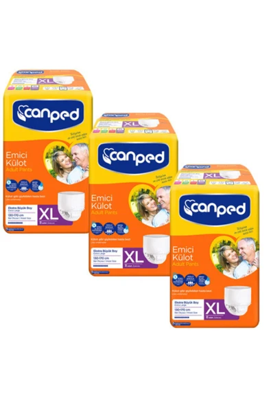 Canped Emici Külot Hasta Bezi Extra Büyük Boy 3x8 24 Adet ürün görseli 1