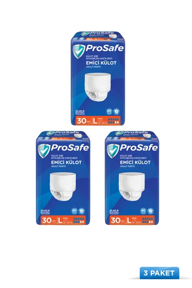 PROSAFE Tekstil Yüzey Emici Külot Large 30'lu 3 Paket 90 Adet ürün görseli 1