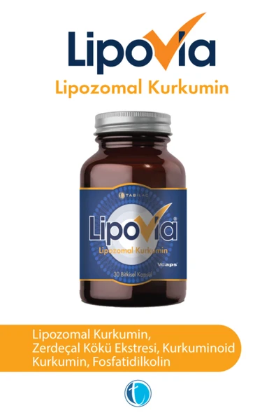 LİPOVİA Lipozomal Kurkumin Bitkisel Kapsül 8680133001437 ürün görseli 1