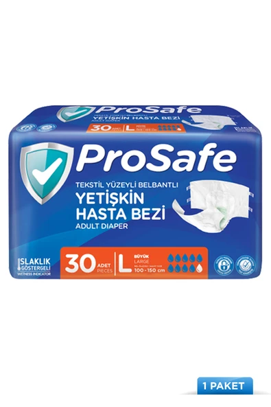 PROSAFE Belbantlı Yetişkin Hasta Bezi Büyük 30'lu ürün görseli 1