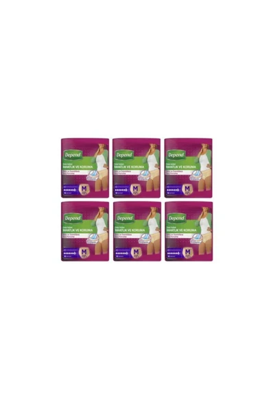 Depend EMİCİ KÜLOT BEZ ORTA BOY KADIN 10 LU 6 PAKET ürün görseli 1