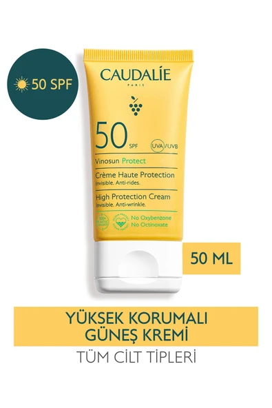 Caudalie Vinosun Yüksek Koruma Sağlayan Güneş Koruyucu Krem Spf50 50 ml ürün görseli 1