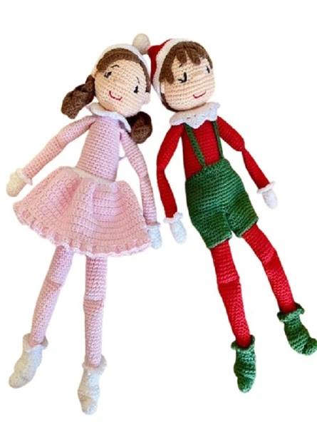 Elf Bebek Takımı Amigurumi Organik Oyuncak ürün görseli 1