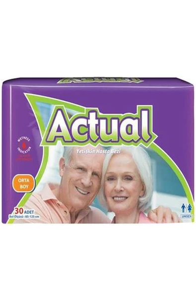 ACTUAL Yetişkin Hasta Bezi Medium 30 Lu Paket ürün görseli 1