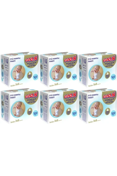Goo.n Goon Islak Havlu Mendil 56 Yaprak Sensitive Hassas Cilt 18 Li Set (6PK*3) 1008 Yaprak ürün görseli 1