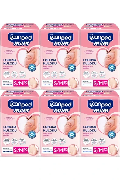 Canped Mom Lohusa Külodu - Külot Bez S - Small - Küçük / M - Medium - Orta 60 Adet (6PKx10) ürün görseli 1