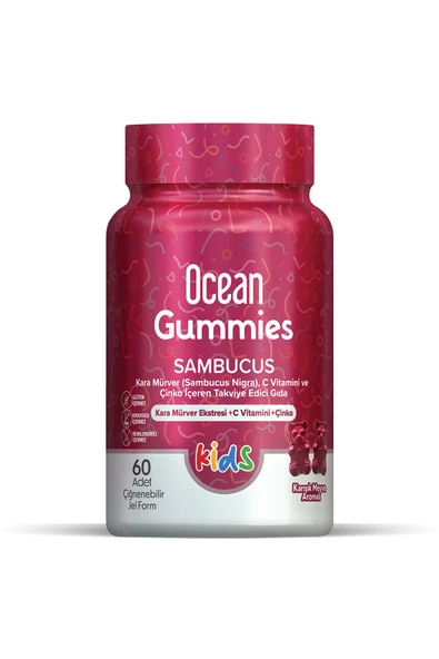 Ocean Smart Gummies Sambucus Takviye Edici Gıda 60 Adet 8697595872680 ürün görseli 1