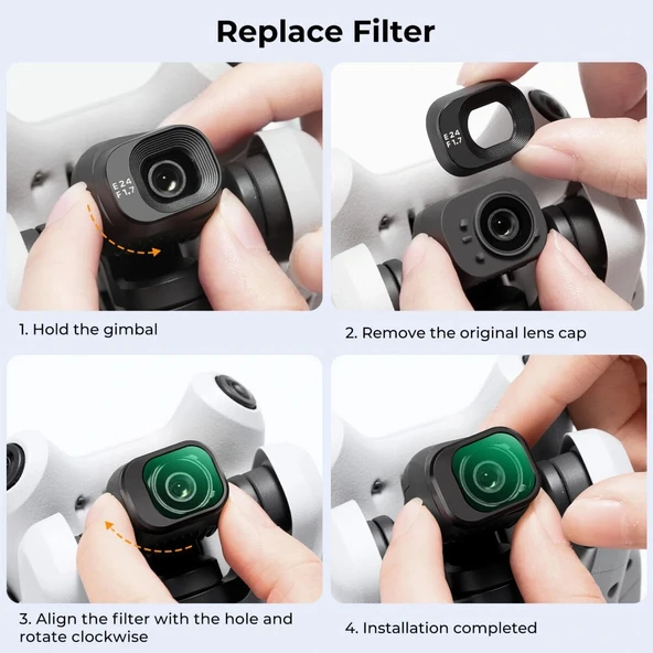 K&F DJI Mini 4 Pro UV Filtresi - Resim 5