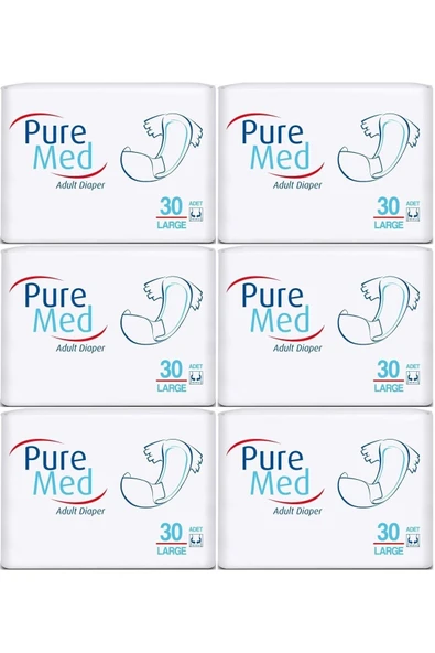 Puremed Hasta Bezi Bel Bantlı Tekstil Yüzey Large L-büyük 180 Adet (6PK*30) ürün görseli 1