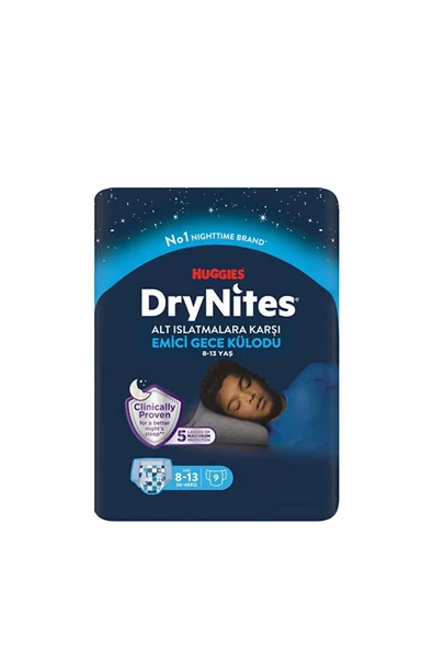 DryNites Huggies Drynites Gece Külodu Erkek 8-13 Yaş 30-48 Kg 1 Paket 9 Adet ürün görseli 1