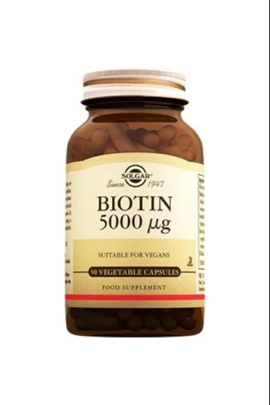 Solgar Biotin 5000 Mcg 50 Kapsül ürün görseli 1