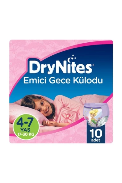 DryNites Kız Emici Gece Külodu 4 7 Yaş 10 Adet ürün görseli 1