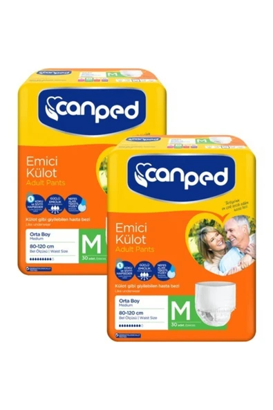 Canped Emici Külot Orta (medium) 2x30'lu 60 Adet Hasta Bezi ürün görseli 1