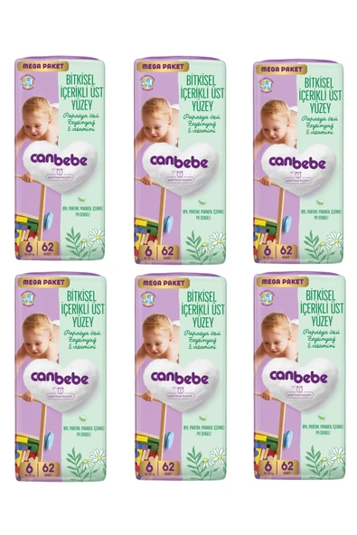 Canbebe Bebek Bezi 6 Numara 372'li ürün görseli 1