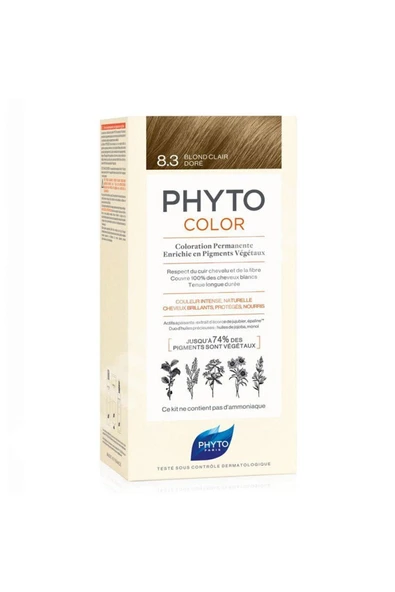 Phyto Phytocolor 8.3 Sarı Dore Amonyaksız Kalıcı Bitkisel Saç Boyası ürün görseli 1