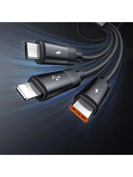 Mcdodo CA-5790 3in1 Typec iPhone Micro Şarj Data Kablo 1,2M - Resim 3