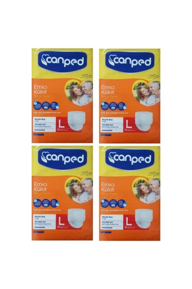Canped Emici Külot Büyük Boy Large 30'lu 4 Paket / 120 Adet ürün görseli 1