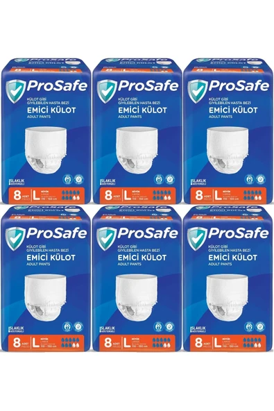 PROSAFE Emici Külot Hasta Bezi Büyük-large 48 Adet (6PKx8) ürün görseli 1