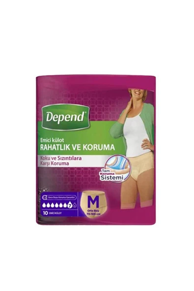 Depend Emici Külot Kadın Orta Boy 10 Adet ürün görseli 1