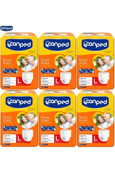 Canped Emici Külot Hasta Bezi Büyük-Large 48 Adet (6Pkx8) ürün görseli 1