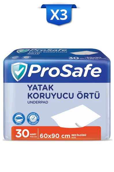 PROSAFE Hasta Altı Yatak Koruyucu / Yatak Koruyucu Örtü 60 X 90 Cm 30'lu X3 ürün görseli 1