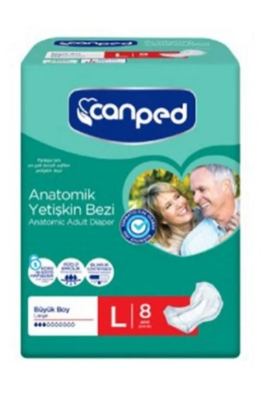 Canped Anatomik Hasta Bezi Normal Büyük 8'li ( 8x8= 64 Adet ) ürün görseli 1