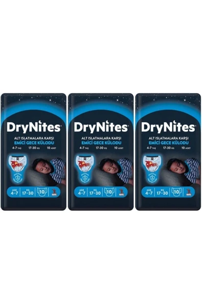 DryNites Erkek Emici Gece Külodu 4-7 Yaş 30 Adet ürün görseli 1