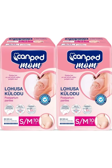 Canped Mom Lohusa Külodu - Külot Bez S - Small - Küçük / M - Medium - Orta 20 Adet (2PKx10) ürün görseli 1