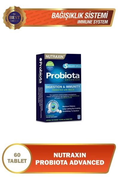Nutraxin Probiota Advanced Probiyotik Kompleks 60 Tablet 5 Milyar Organizma ürün görseli 1