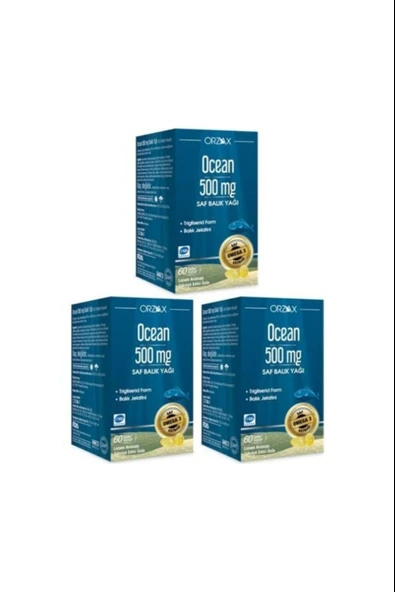 Ocean Balık Yağı 500mg 60 Kapsül 3 Adet ürün görseli 1