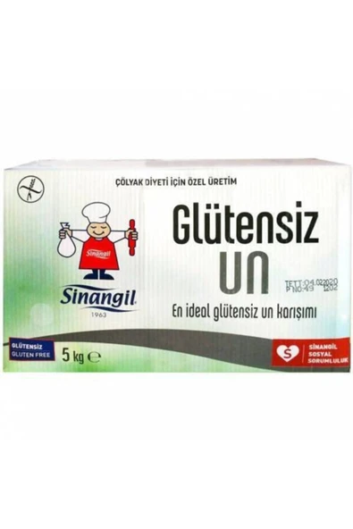 Sinangil Glutensiz Un 5kg (5000GR) Kutu Çölyak Diyetine Uygun ürün görseli 1