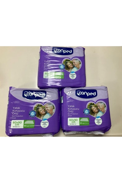 Canped Yatak Koruyucu 30 'lu 60x90 90 Adet 3 Paket ürün görseli 1