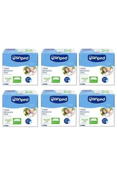 Canped Yatak Koruyucu ( Hasta Altı Bezi Serme ) 60x90 Cm 30 Lu 6 Paket ürün görseli 1
