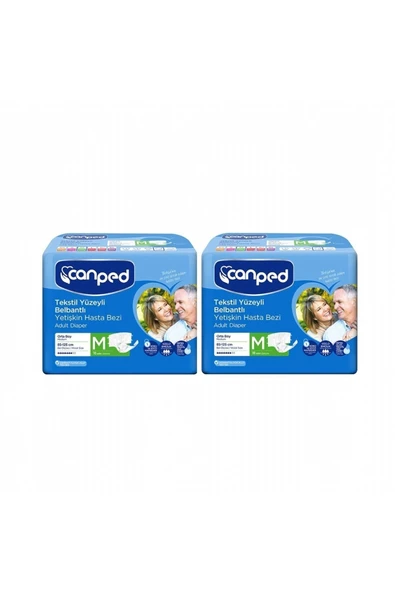 Canped Tekstil Yüzeyli Belbantlı Yetişkin Hasta Bezi Orta Boy 36 Adet 85-125 CM ürün görseli 1