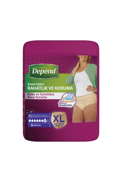 Depend Emici Külot Kadın Extra Büyük 9'lu ürün görseli 1