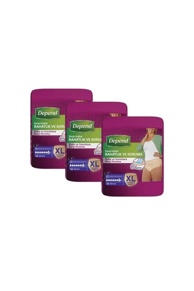 Depend Emici Külot Bez Xl Beden 30 Adet (120 Cm -150 Cm) ürün görseli 1