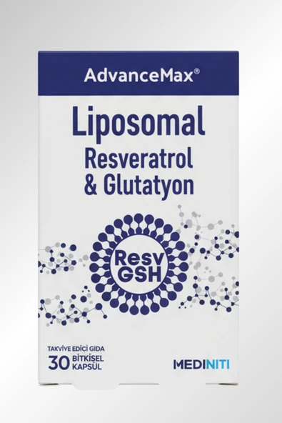 AdvanceMax Lipozomal Resveratrol Glutatyon 30 Kapsül - Resim 7