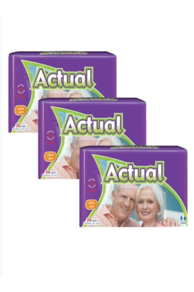 ACTUAL Hasta Bezi Bağlamalı 30 Adet Medium(3 ADET) ürün görseli 1