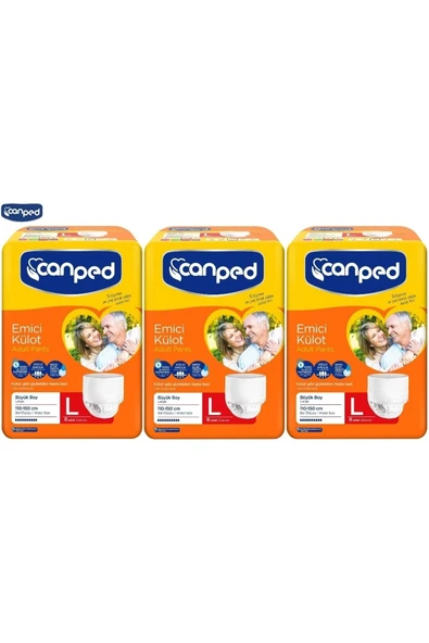 Canped Emici Külot Hasta Bezi Büyük-large 24 Adet (3pk*8) ürün görseli 1