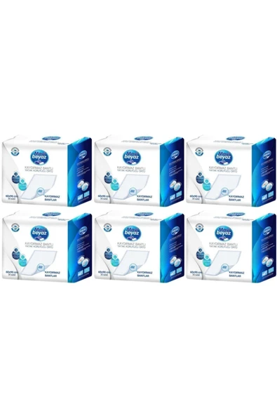 Mavi beyaz Kaydırmaz Bantlı Yatak Koruyucu Örtü 60x90 Cm 30 Lu 6 Paket 180 Kullanım ürün görseli 1